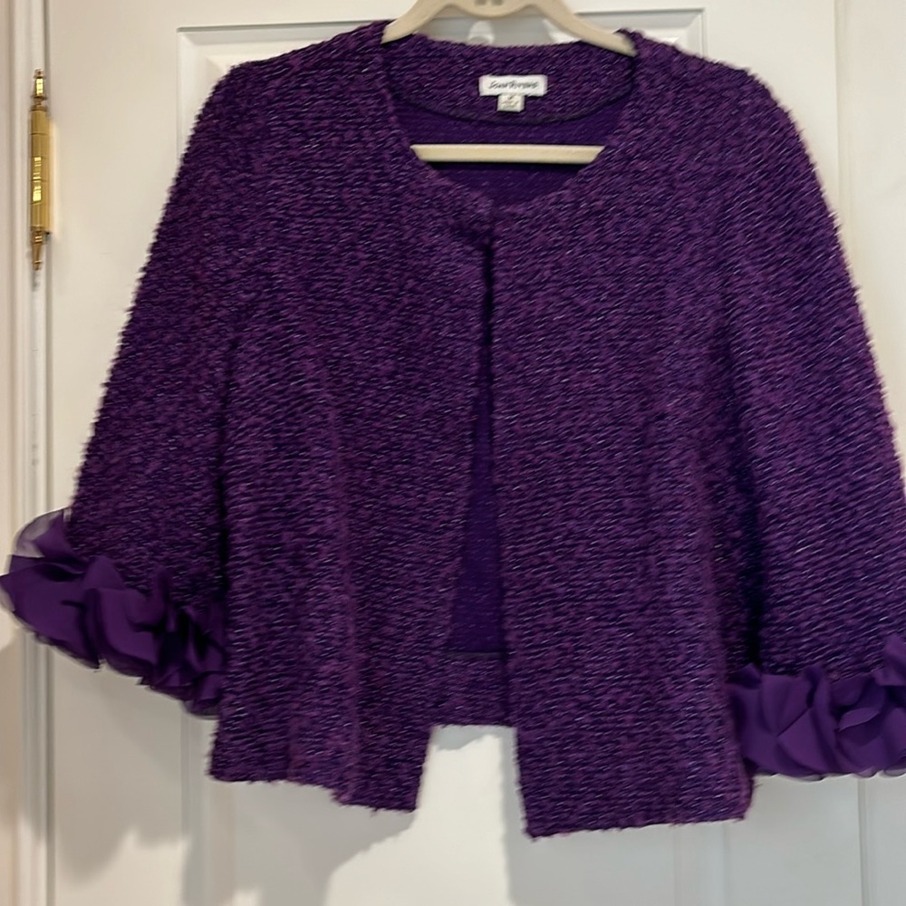 Joan Rivers purple sweater
